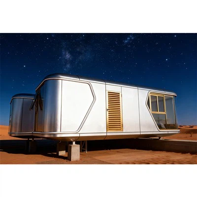 Design modulare di capsule house eco-friendly per piccoli appezzamenti di terreno